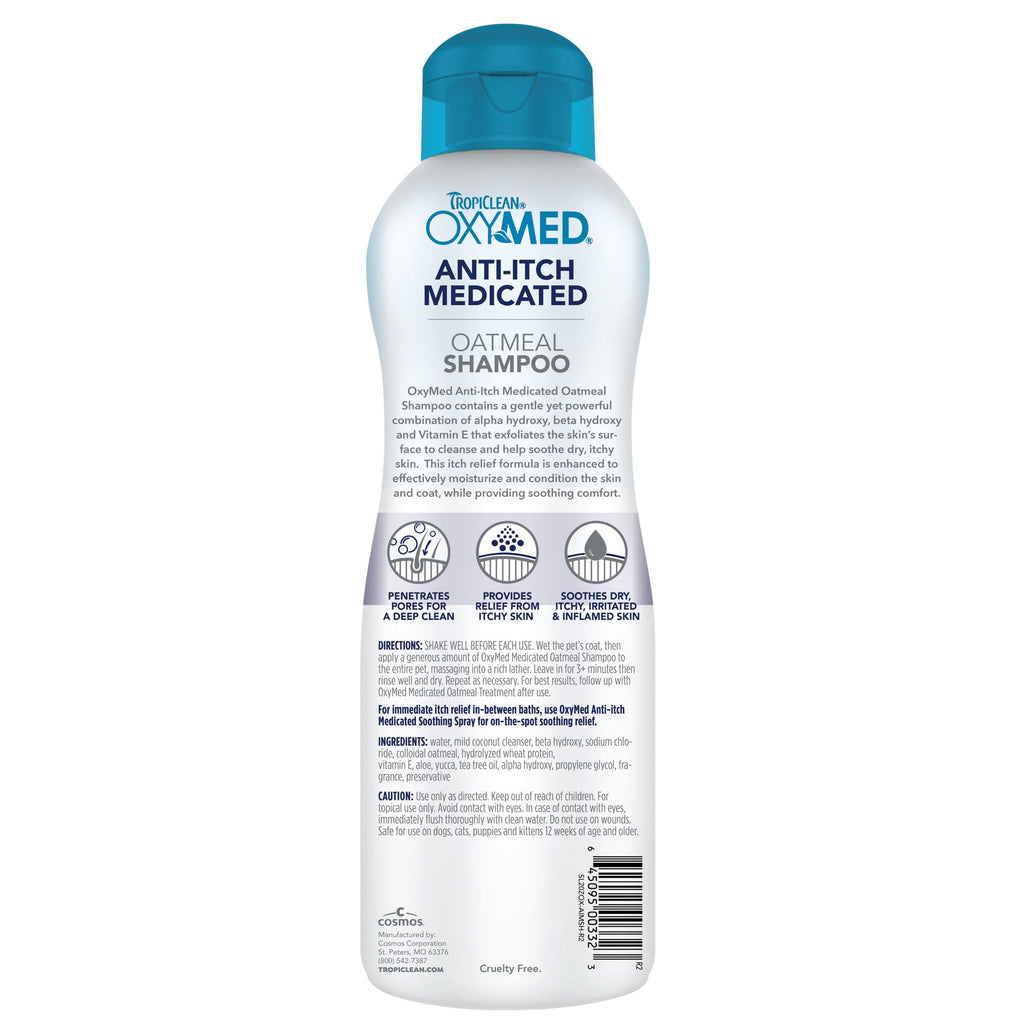 Medicated Dog Shampoo Oatmeal Formula 20oz E753161