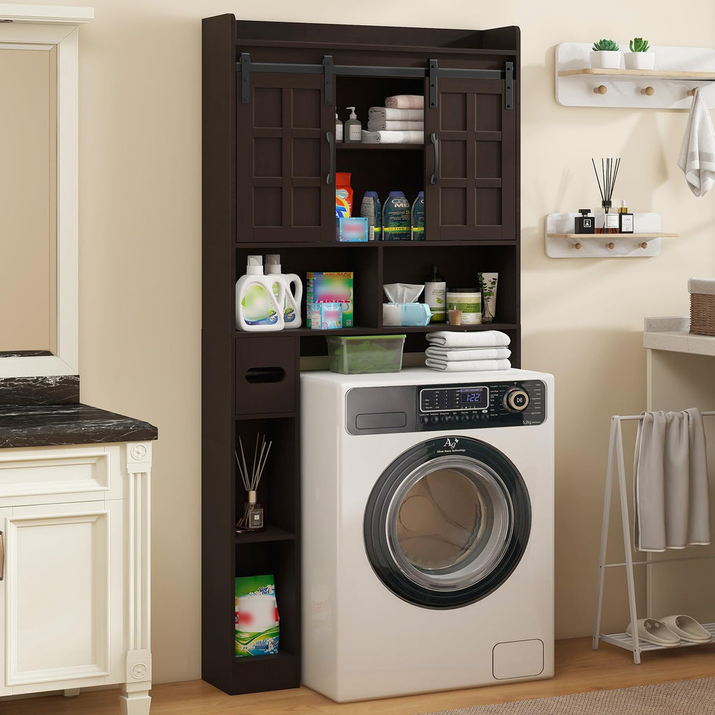 Over The Toilet Storage Cabinet with Sliding Doors N487838