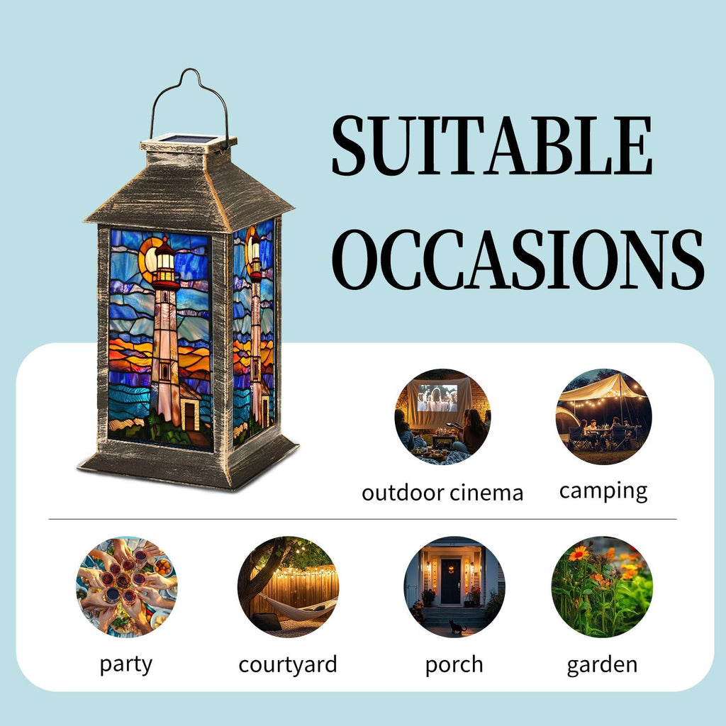 Solar Powered Waterproof Hanging Lantern 1 Pack E928