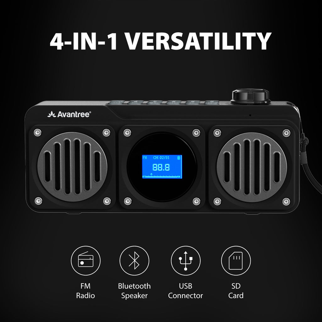 Portable FM Radio & Bluetooth Speaker K13417