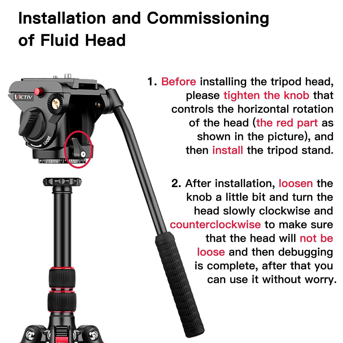 72" Heavy Duty Fluid Head Camera Tripod with Carry Bag X231189