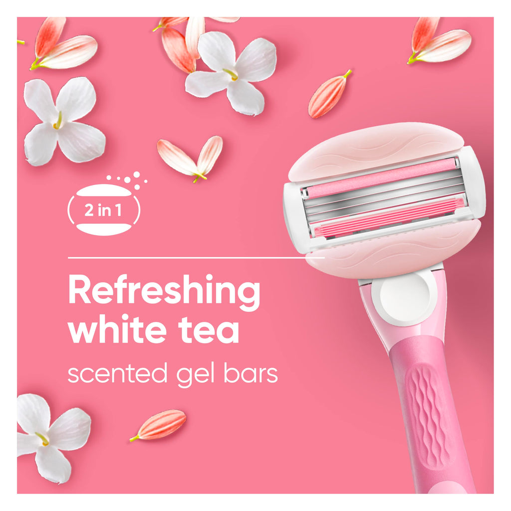 White Tea Razor Refills, 4 Cartridges H776431