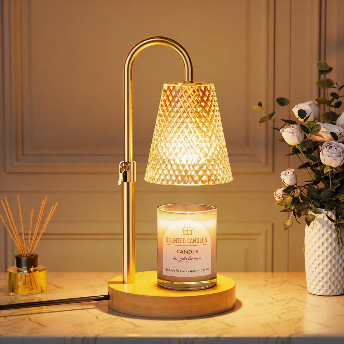 Adjustable Height Candle Warmer Lamp with Timer V902