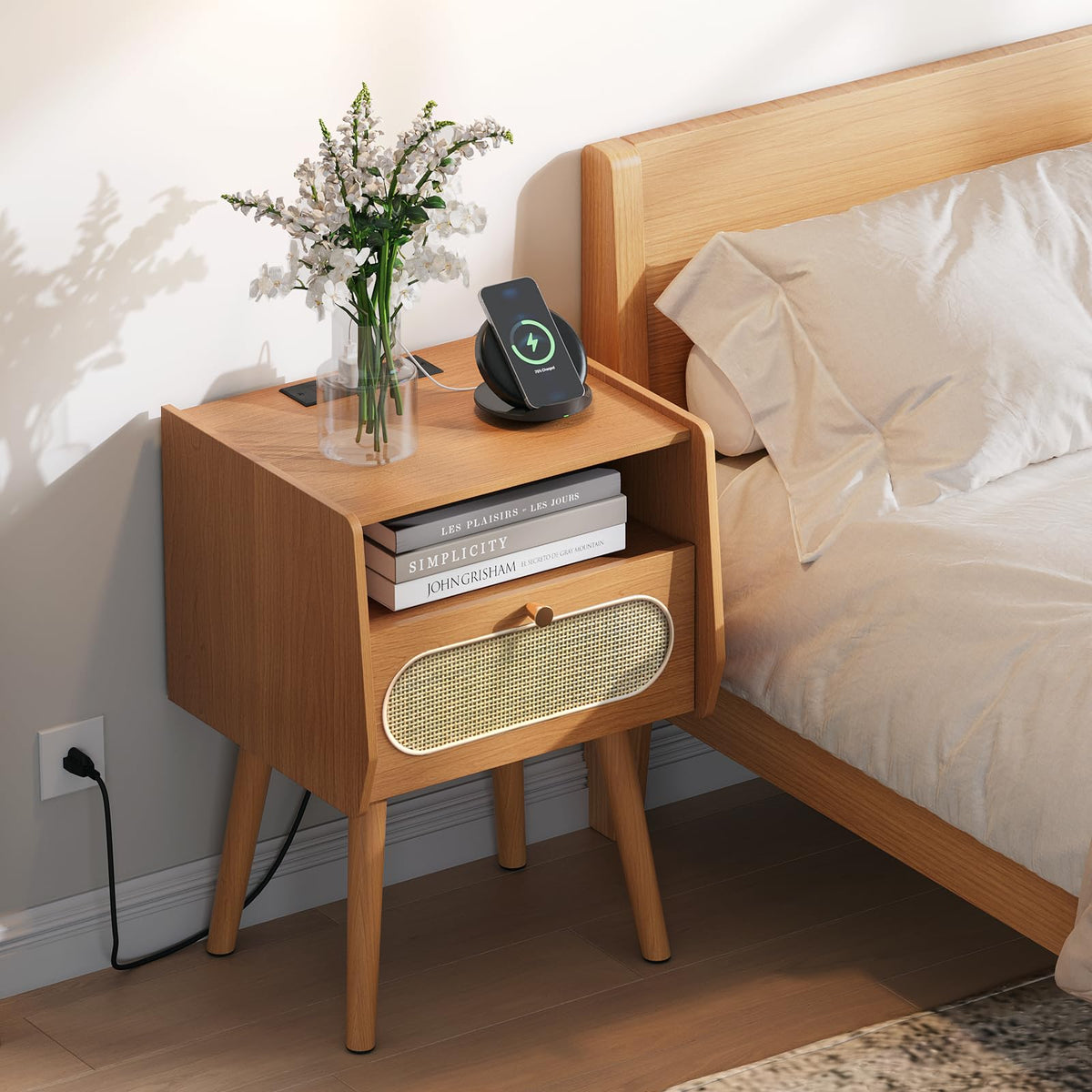 Mid Century Modern Nightstand Set of 2 X50146