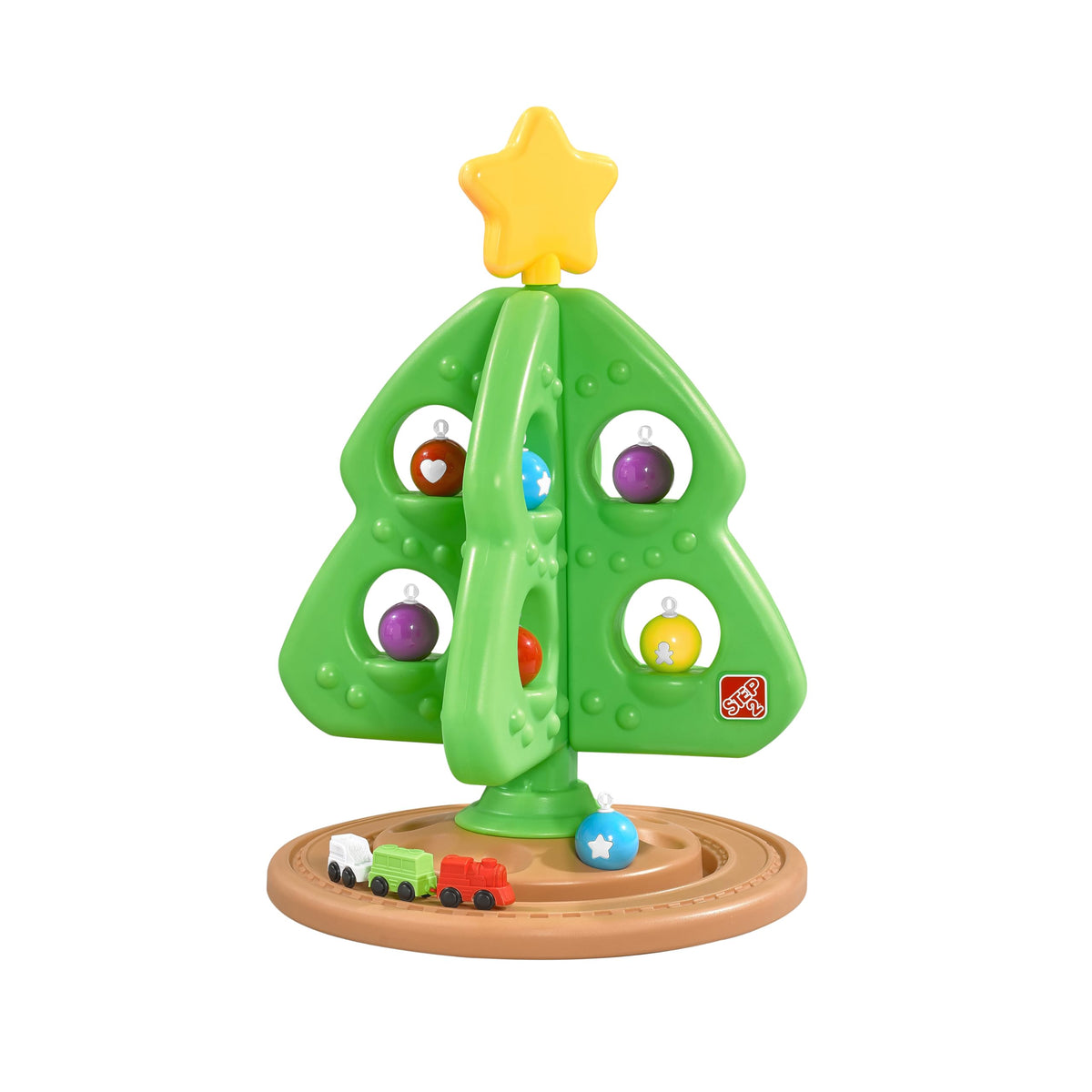 Kids Interactive Holiday Tree with 12 Colorful Plastic Ornaments X4304