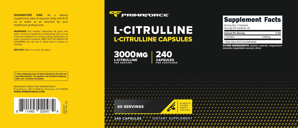 L-Citrulline 3000mg 240 Capsules G816661