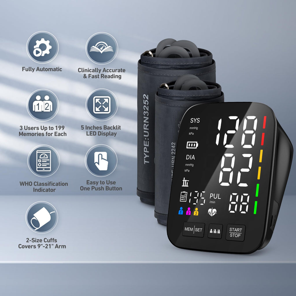 Blood Pressure Monitor with 2 Size Cuffs B19666