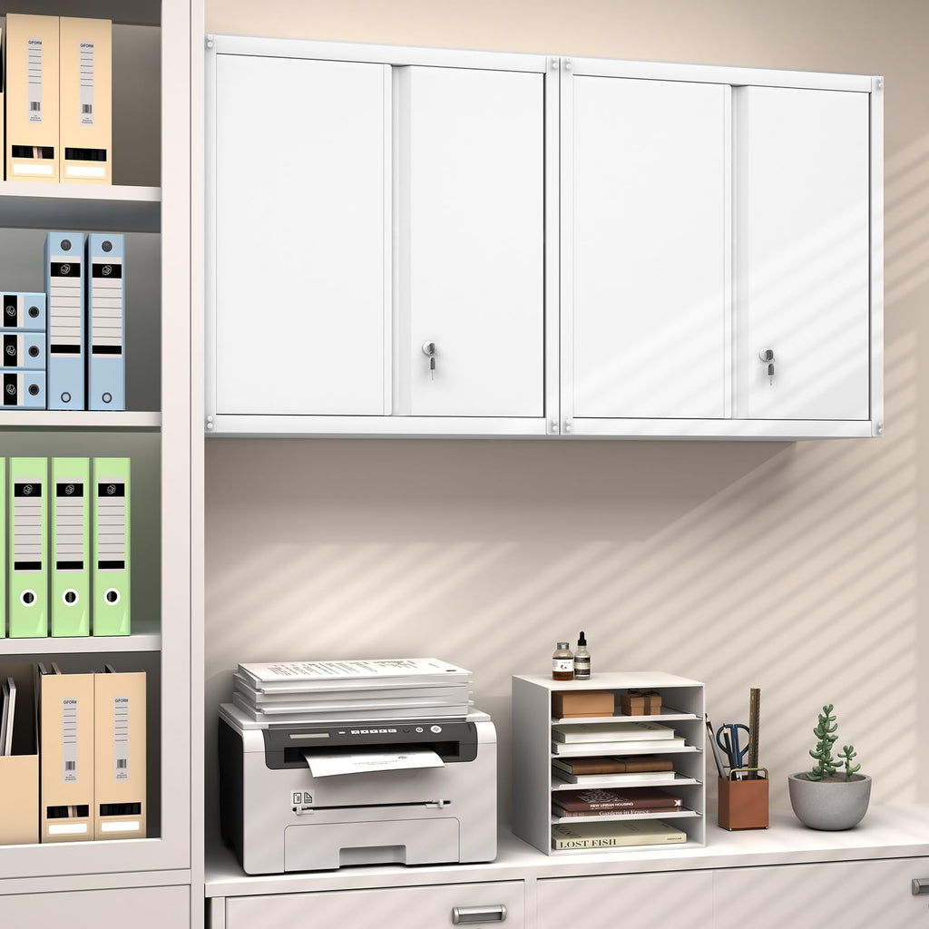 Metal Wall Mounted Storage Cabinet with Lock Y706626