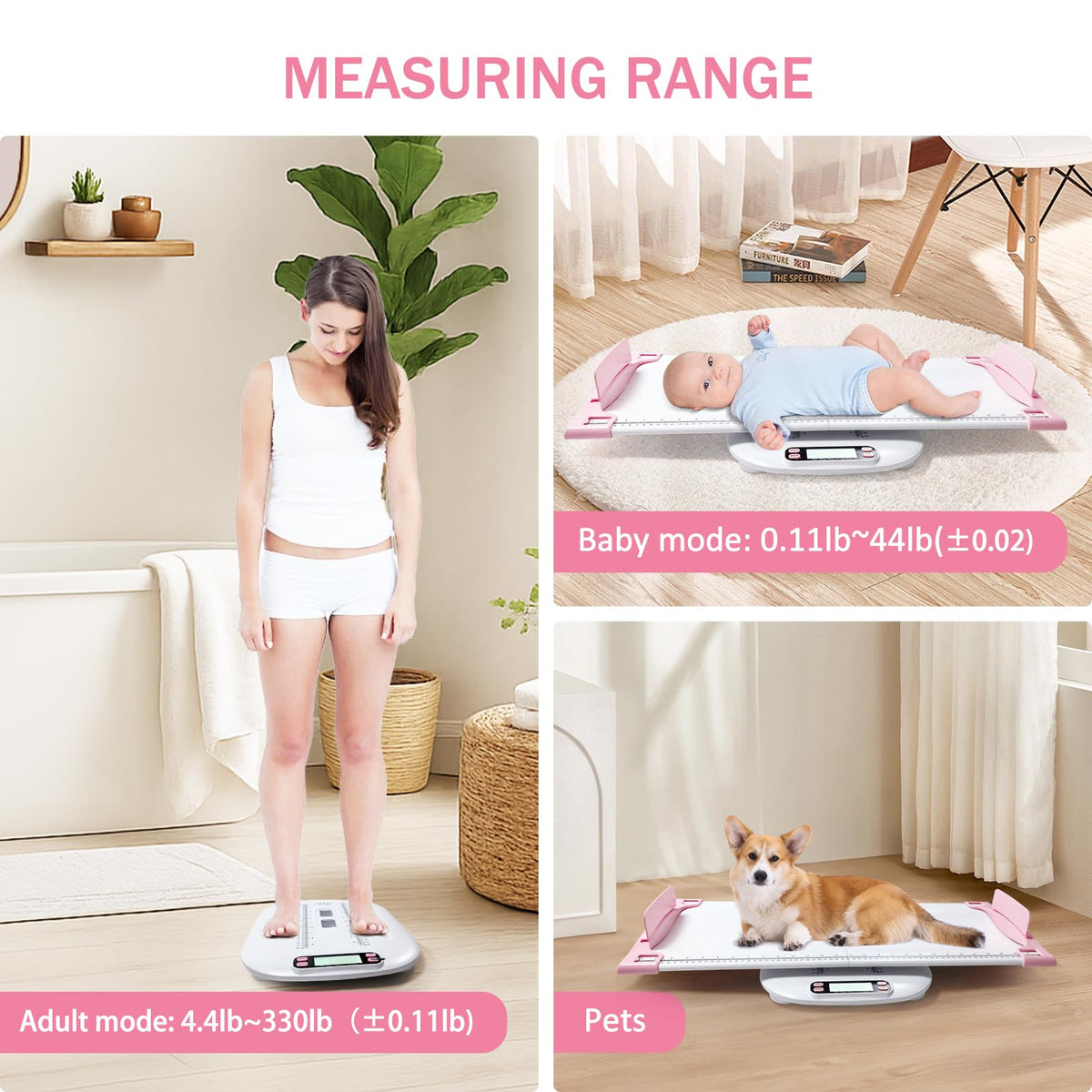 Portable Digital Pet Scale with Height Markings N7330