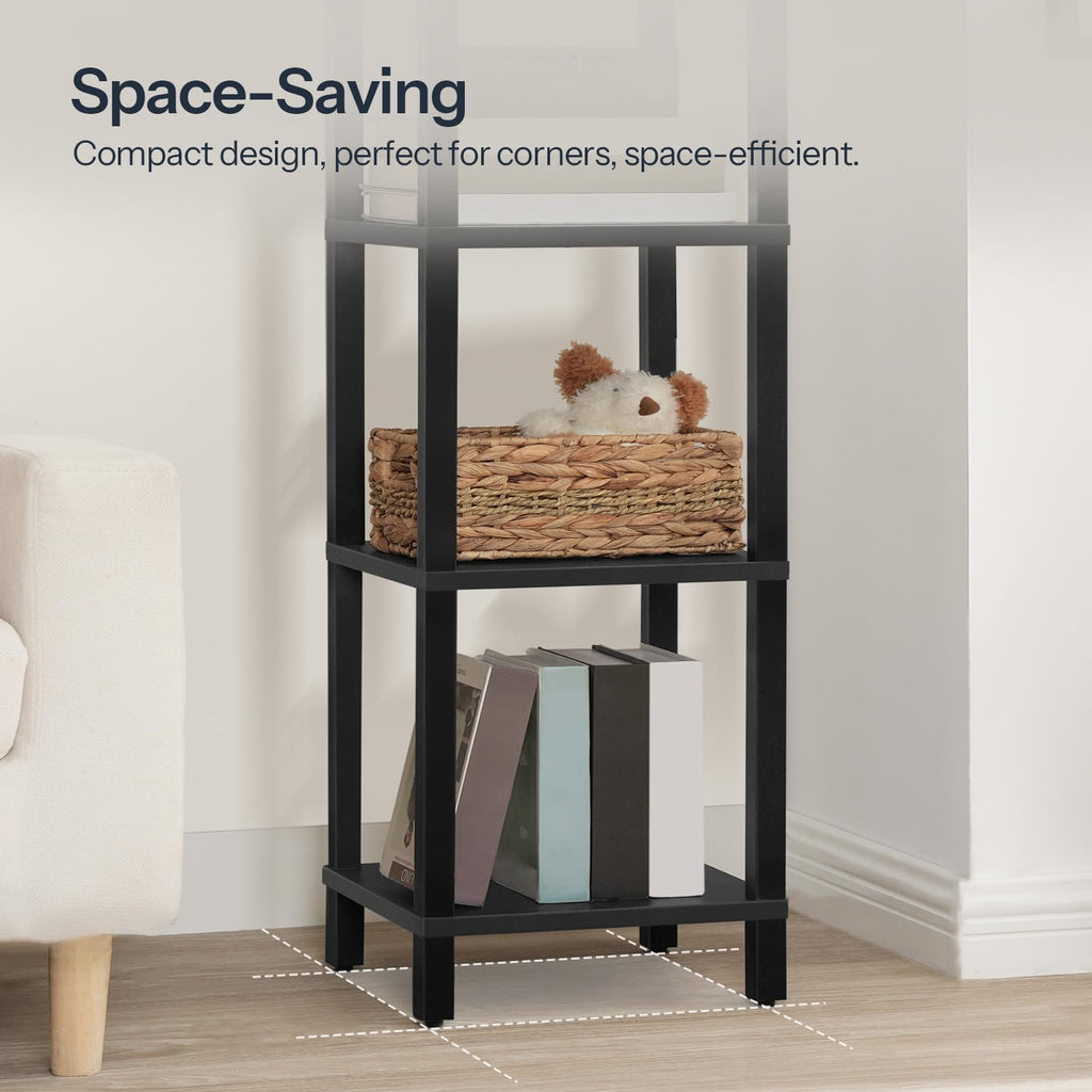 Black 4-Tier Wooden Bookcase Q2296