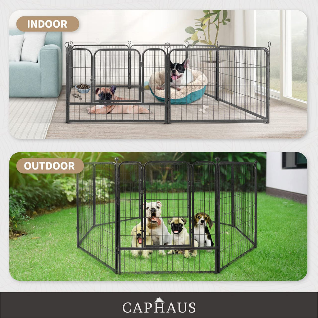 32 Inch Metal Foldable Pet Playpen with Door C24483