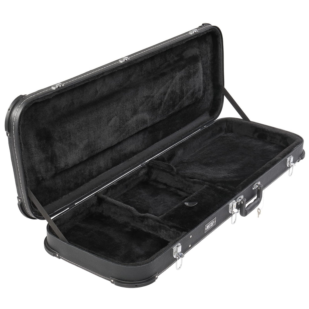 Black Electric Guitar Wood Hard Case with Handle G96454