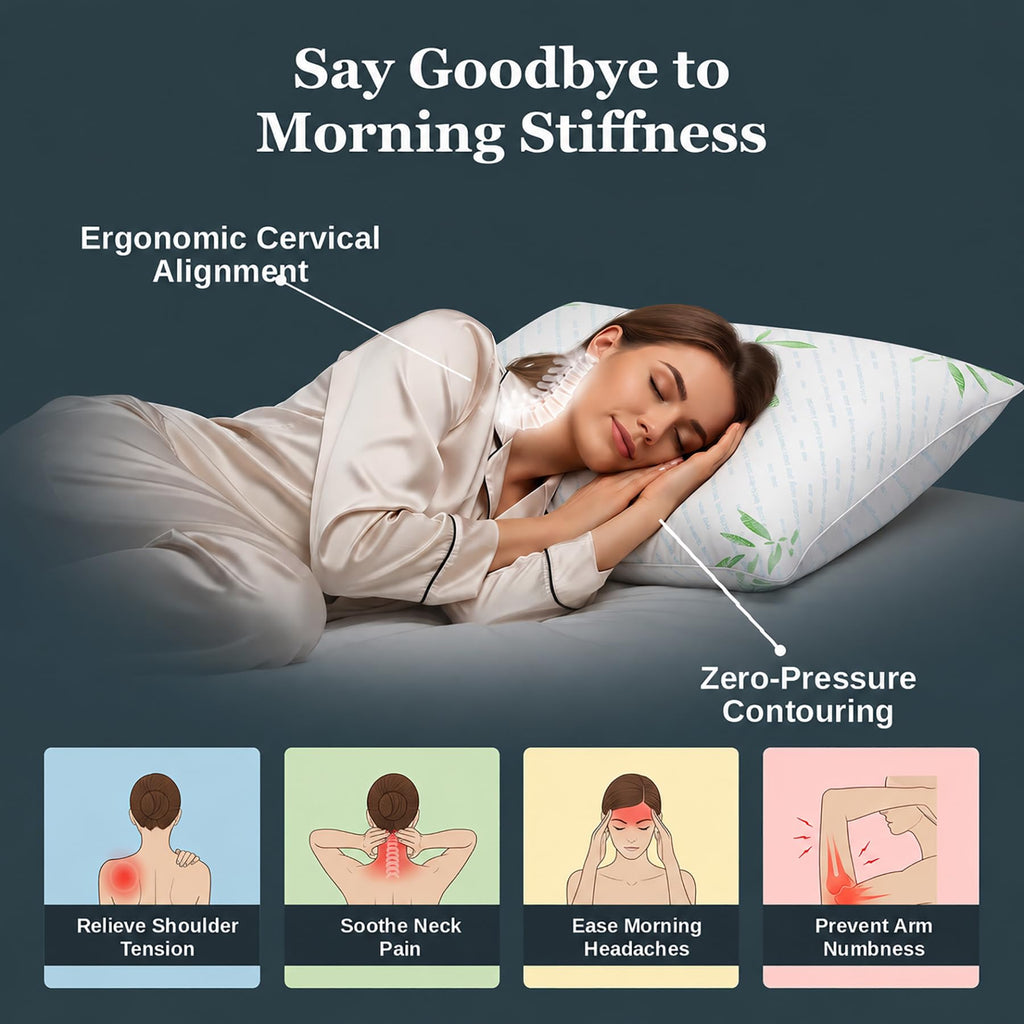 King Size Set of 2 Cooling Hybrid Bed Pillows H893