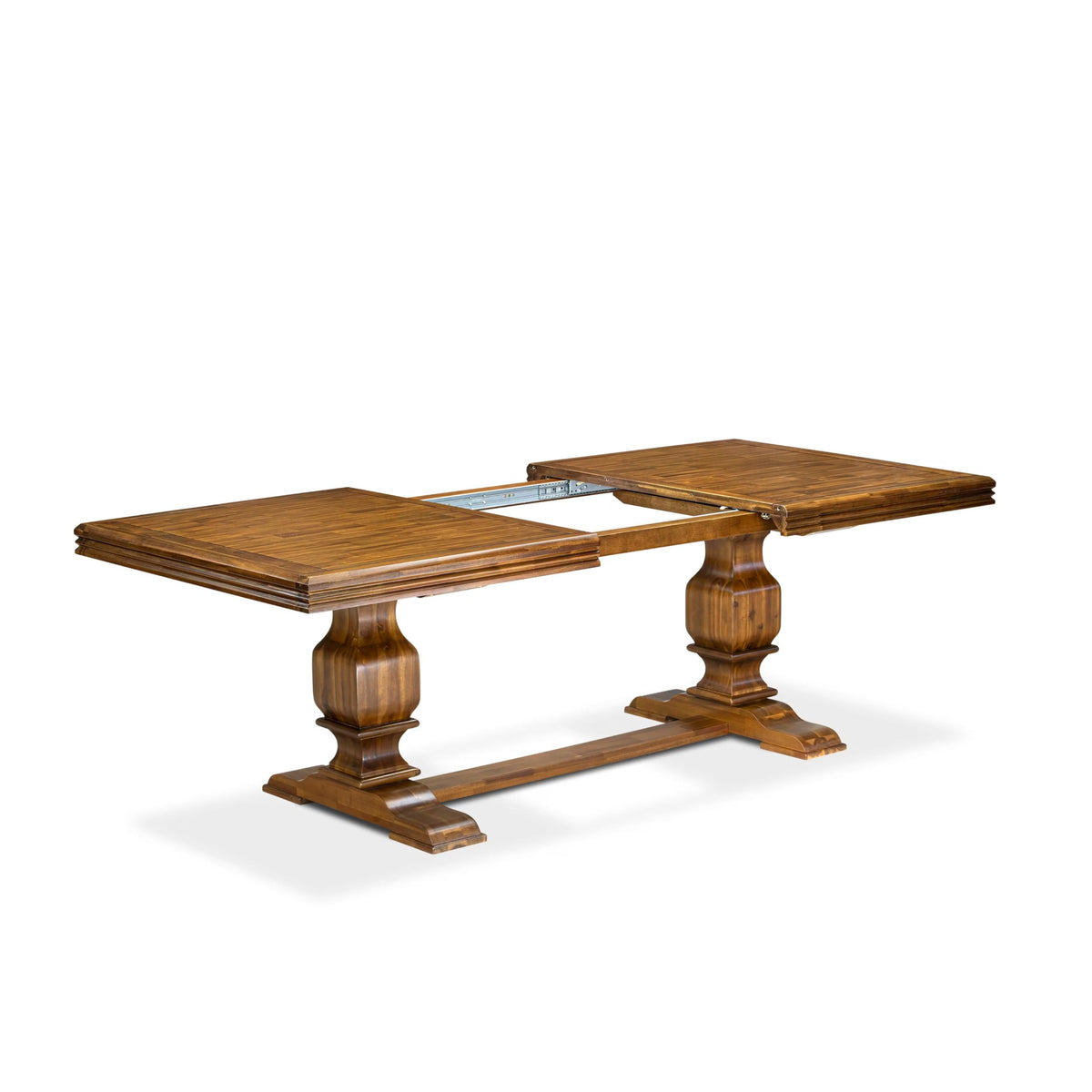 9 Piece Dining Table Set with 8 Beige Fabric Chairs D34025