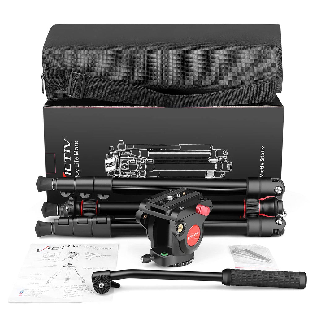 72" Heavy Duty Fluid Head Camera Tripod with Carry Bag X231189