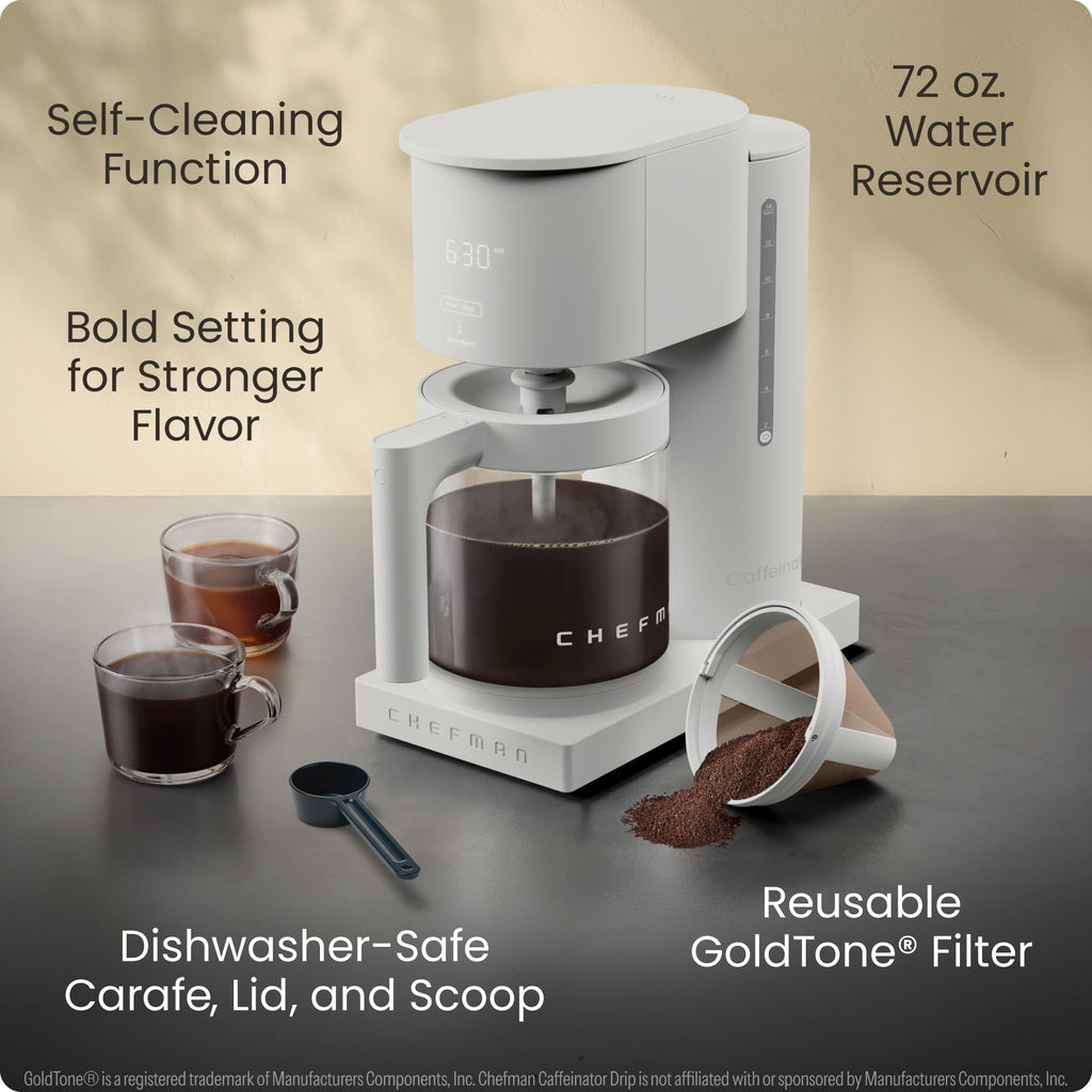 Programmable Drip Coffee Maker, 14-Cup Glass Carafe F205055