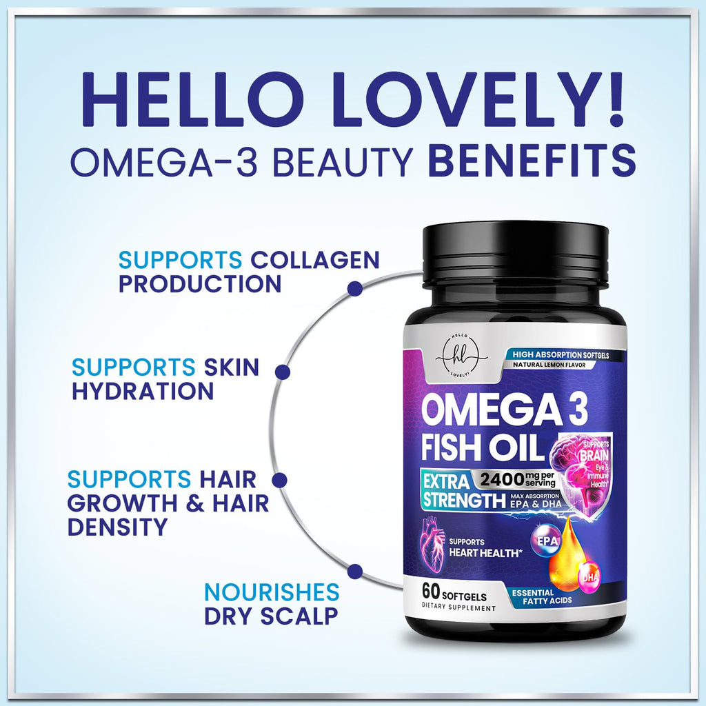 2400mg Omega 3 Fish Oil Softgels Q914