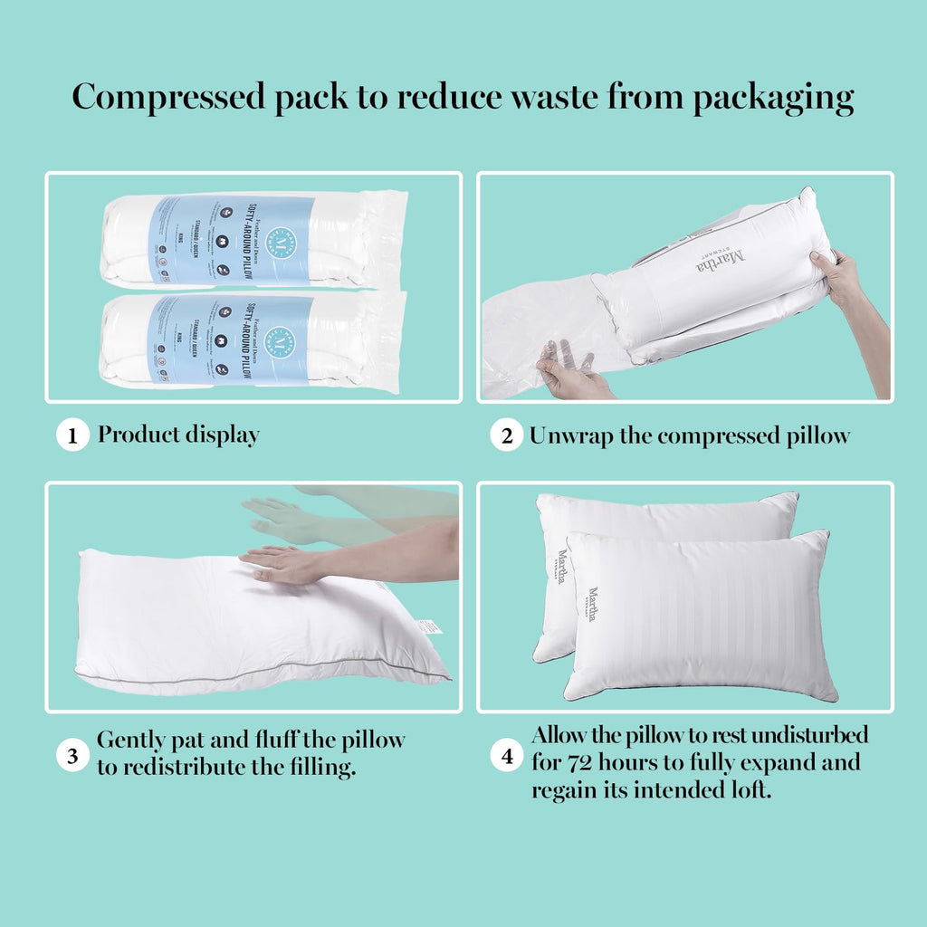 King Size Set of 2 Bed Pillows Z859