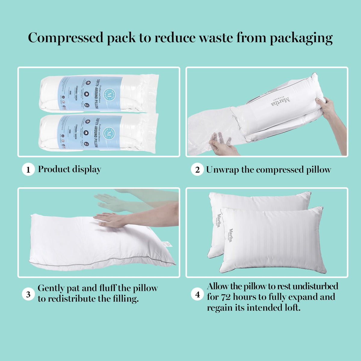 King Size Set of 2 Bed Pillows Z859