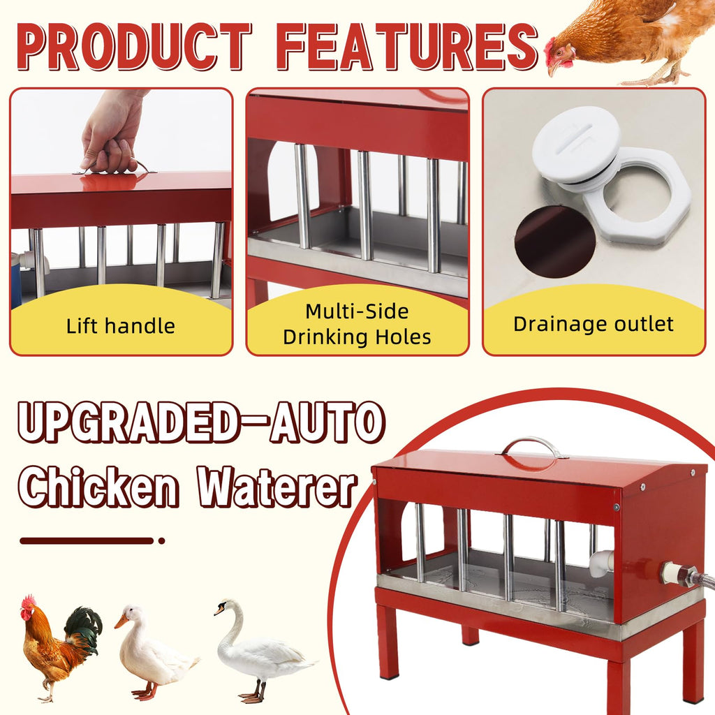 Automatic Chicken Waterer with Detachable Legs R493689