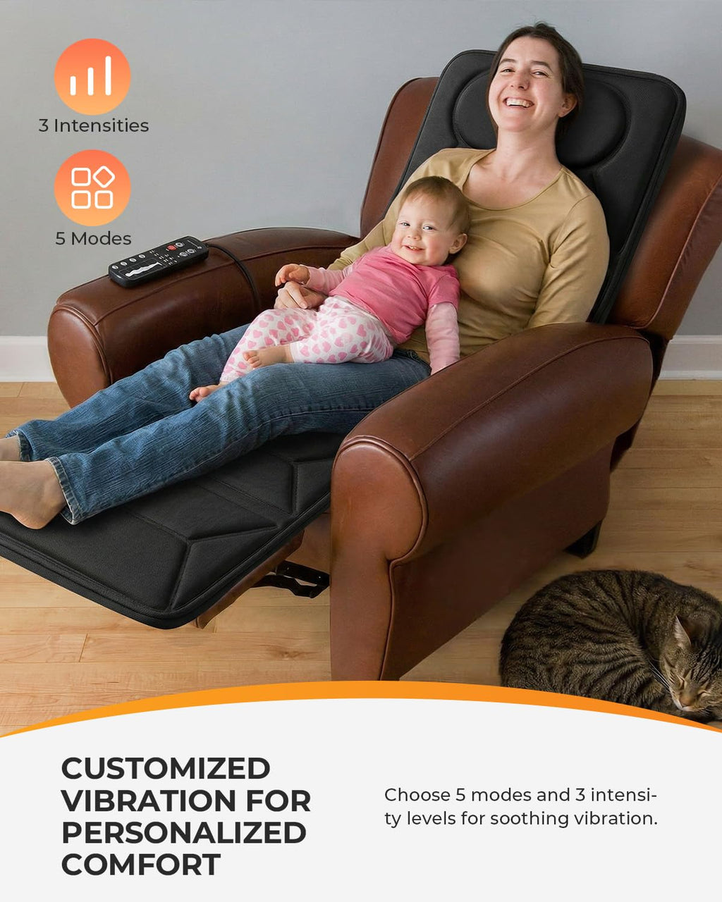 Full Body Massage Mat with Heat, 10 Motors Vibration E657
