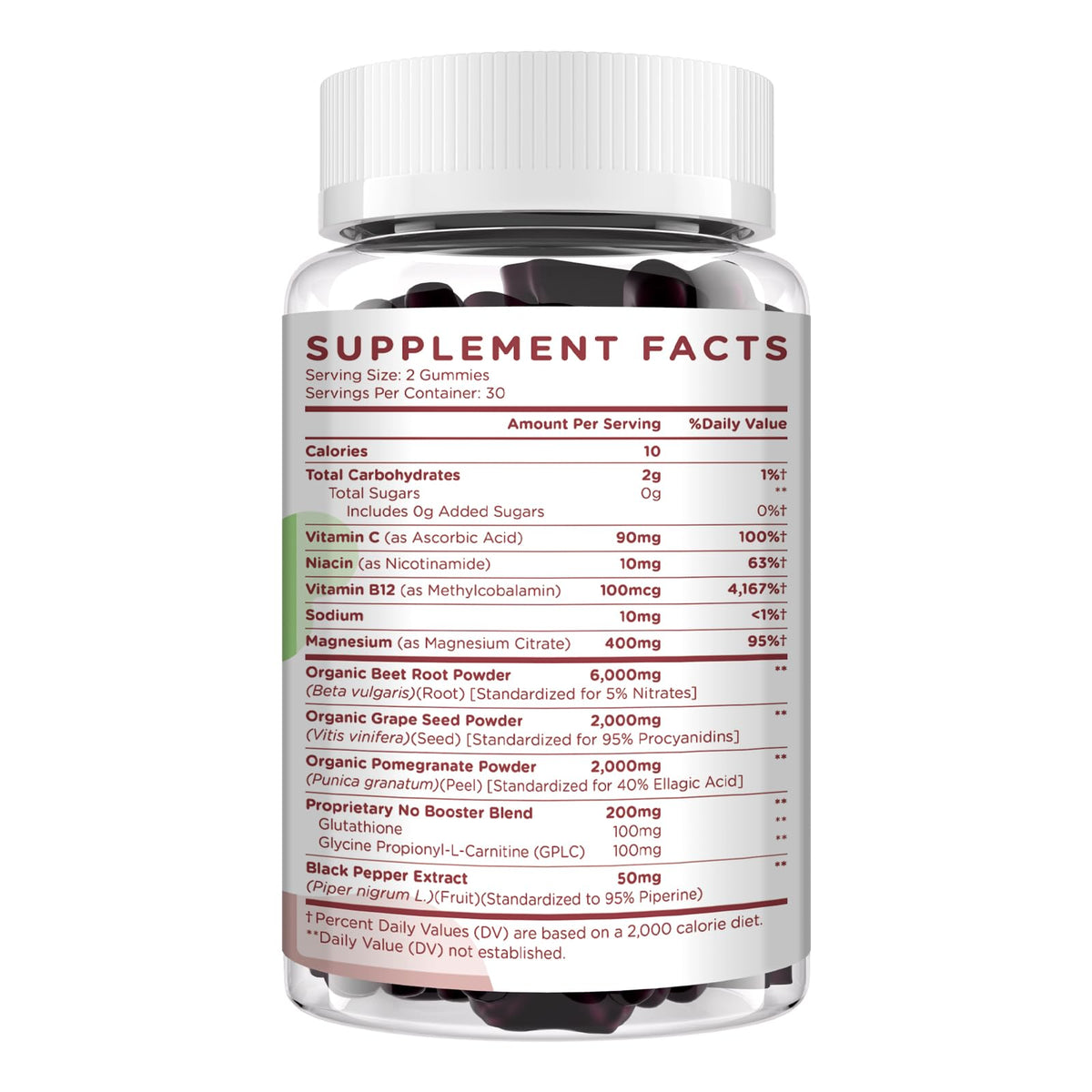 Beet Root Gummies 6000mg Mixed Berry Flavor 60 Gummies O945160