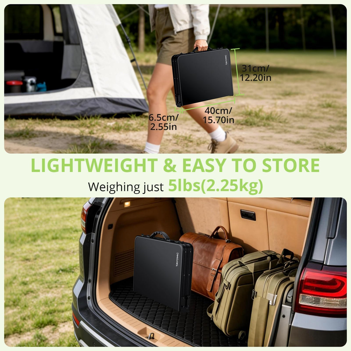 2ft Adjustable Folding Camping Table P2009