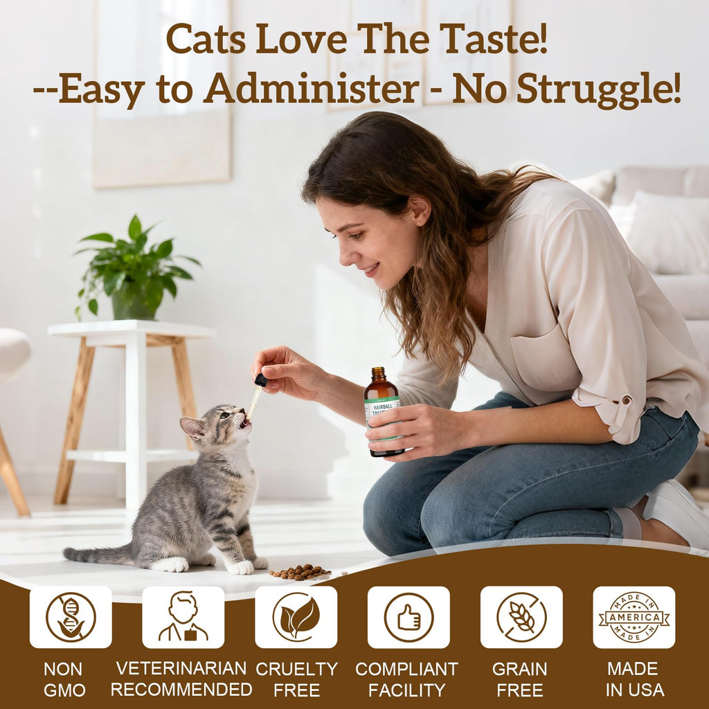 Cat Hairball Remedy with Natural Ingredients & Vitamins D163