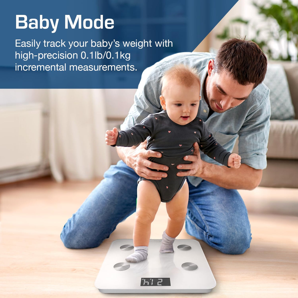 White Digital Bathroom Bluetooth Scale S359788