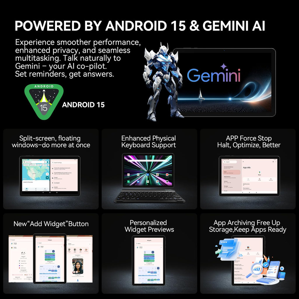 10.1 inch Android 15 Tablet Octa-Core 16GB RAM 64GB ROM I30184