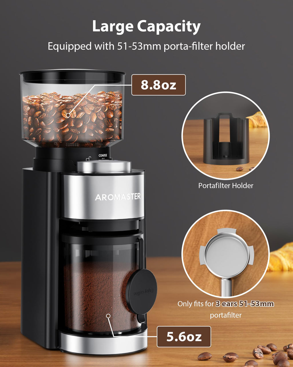 Black Burr Coffee Grinder T89443