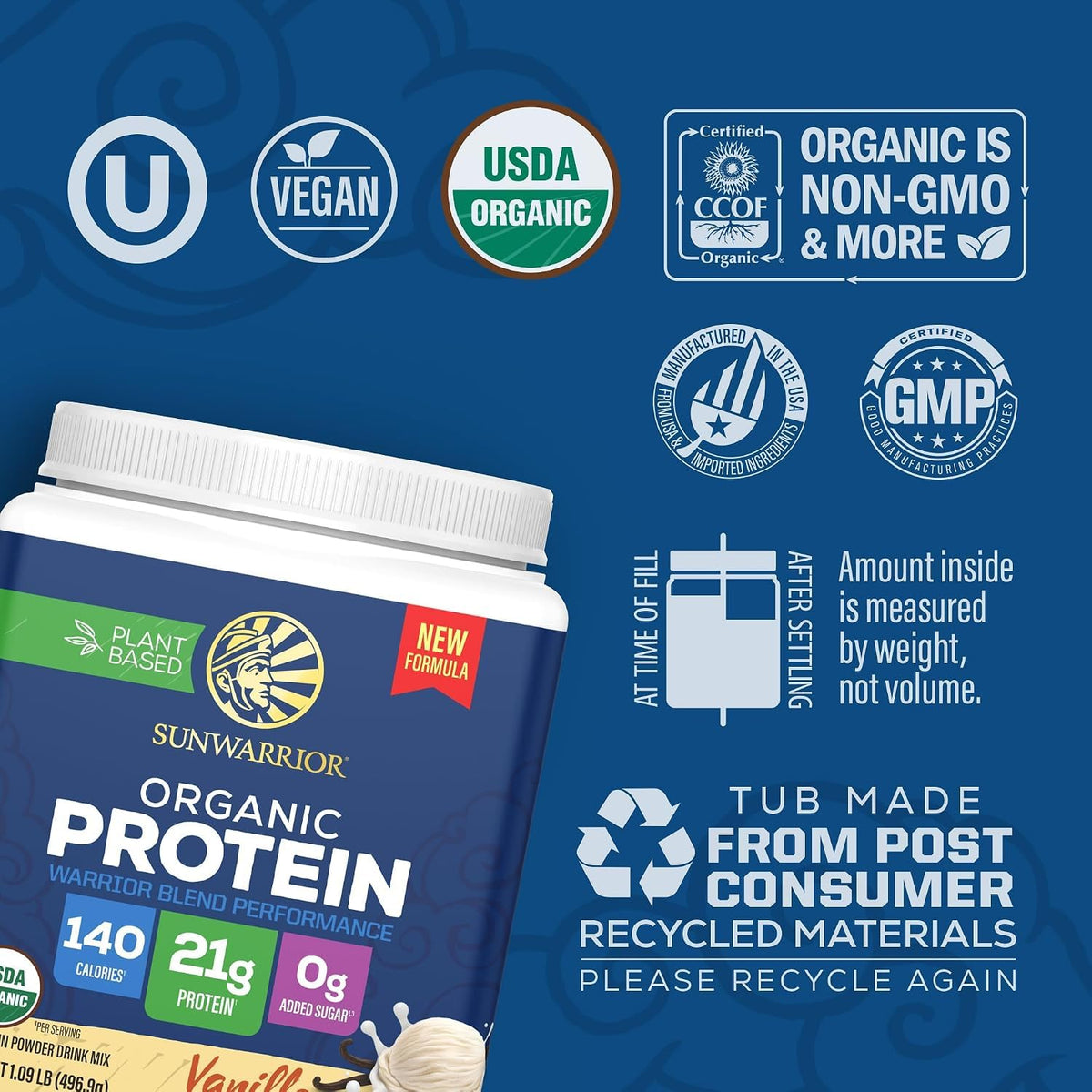 Organic Vanilla Protein 17.44 OZ L116