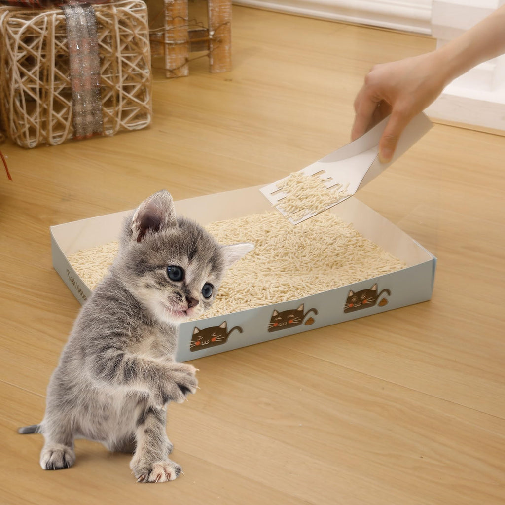30 Pack Disposable Litter Boxes with Scoop G815