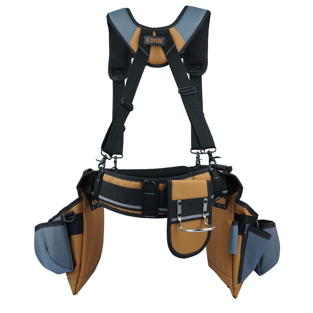 Khaki Carpenter Tool Belt with Suspenders G94317