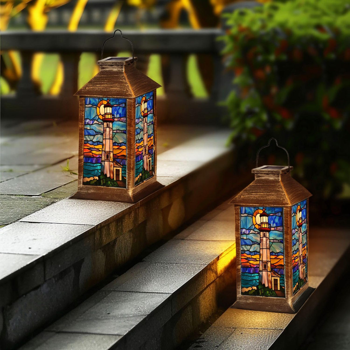 Solar Powered Waterproof Hanging Lantern 1 Pack E928