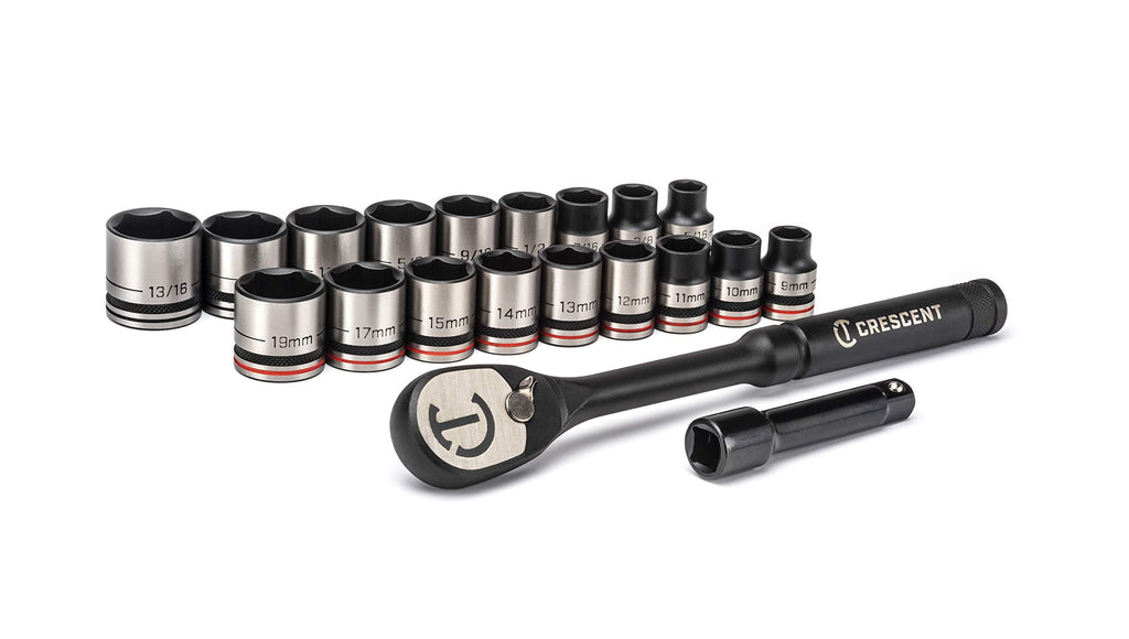 20 Piece 3/8" Drive 6 Point SAE/Metric Mechanics Tool Set Y49052