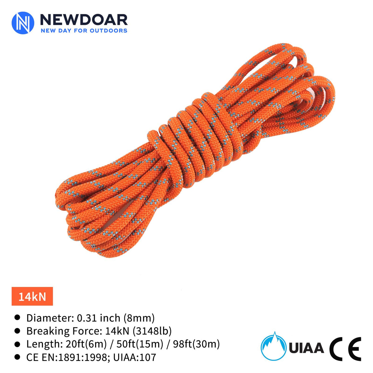 8mm High Strength Polyester Climbing Rope Z890684