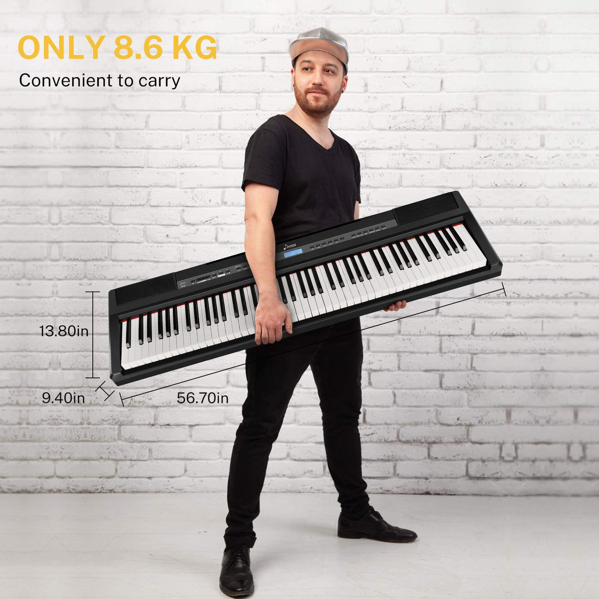 88 Key Weighted Digital Piano with Sustain Pedal M418