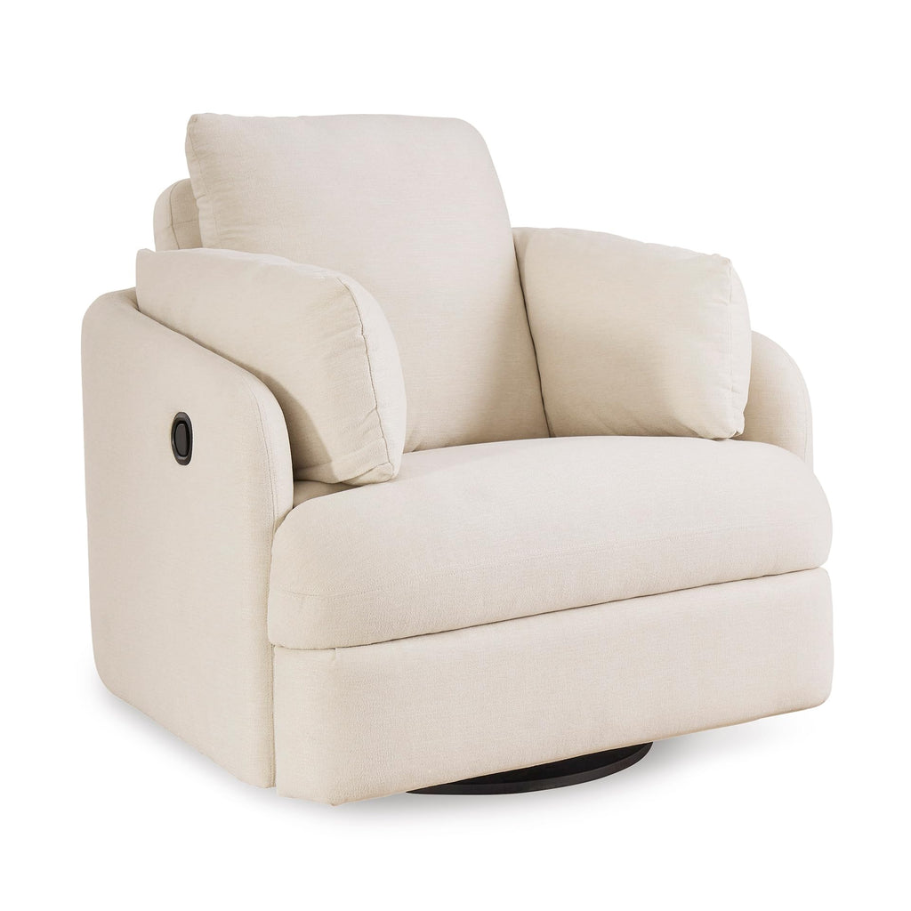 Beige Swivel Glider Recliner Rocking Chair N36876