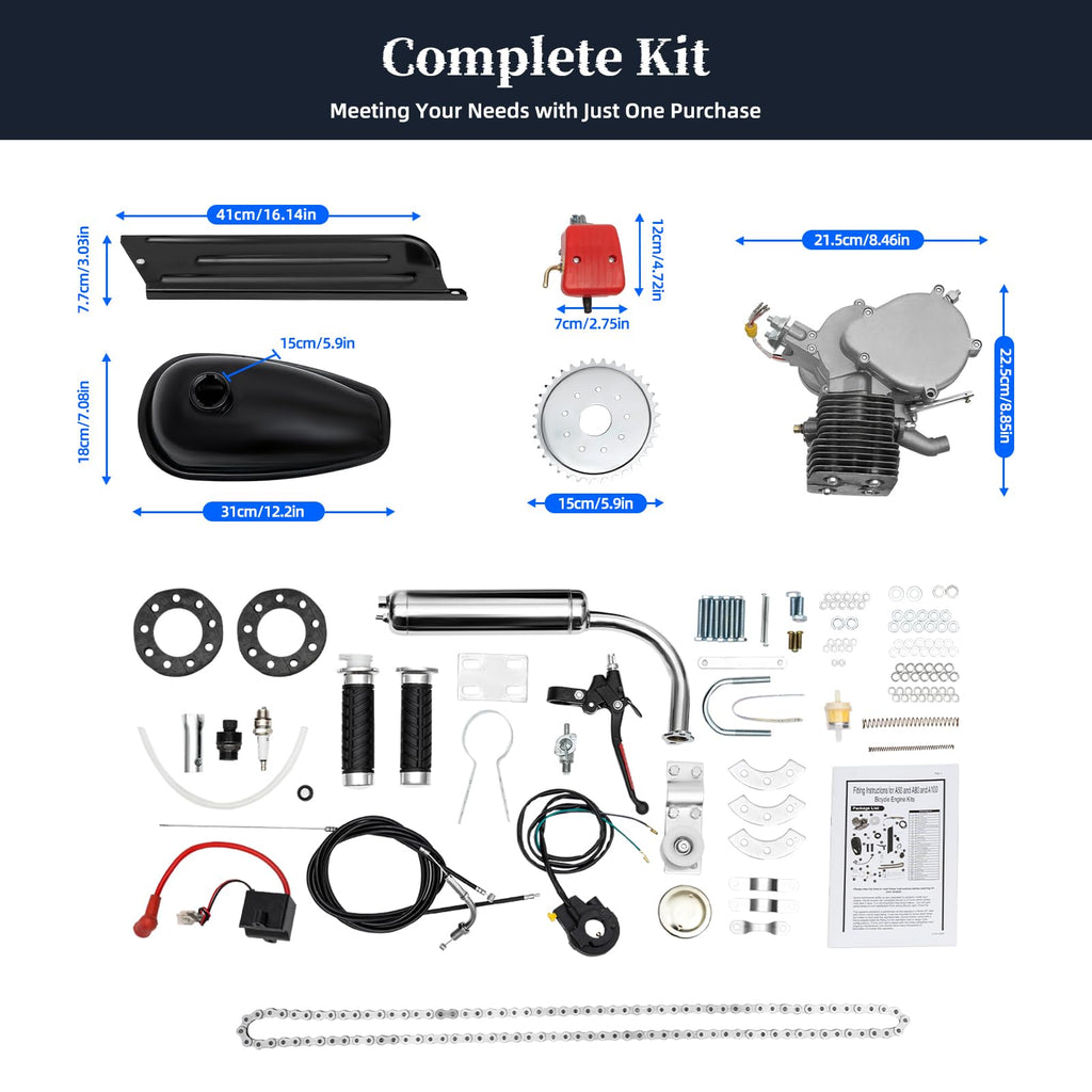 100CC 2 Stroke Bicycle Engine Kit with 36 Tooth Sprocket W74578