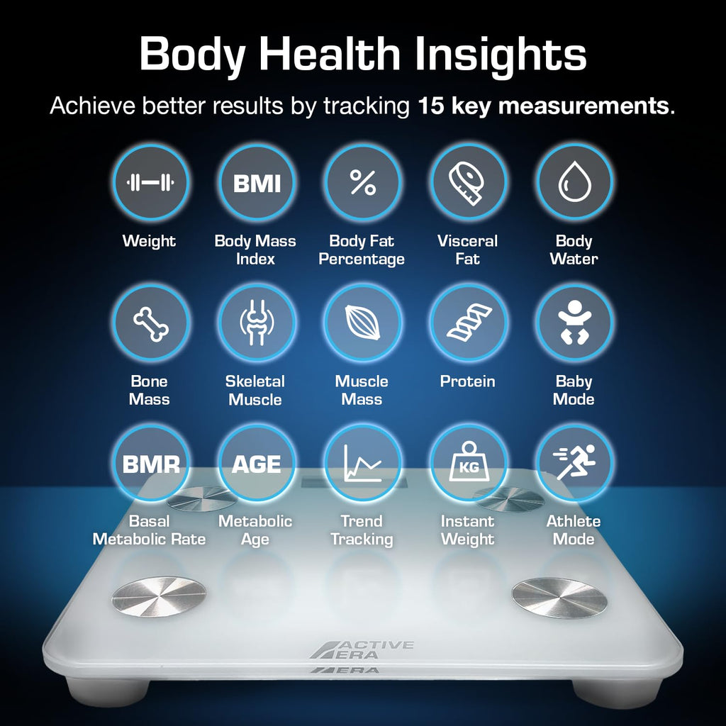 White Digital Bathroom Bluetooth Scale S359788