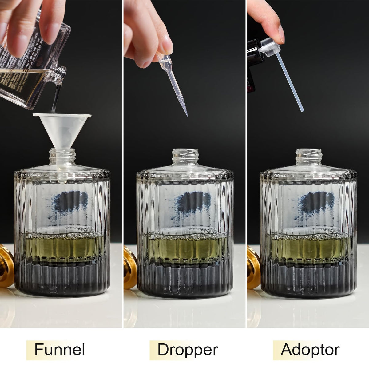 50ml Glass Spray Perfume Bottle Black K238712
