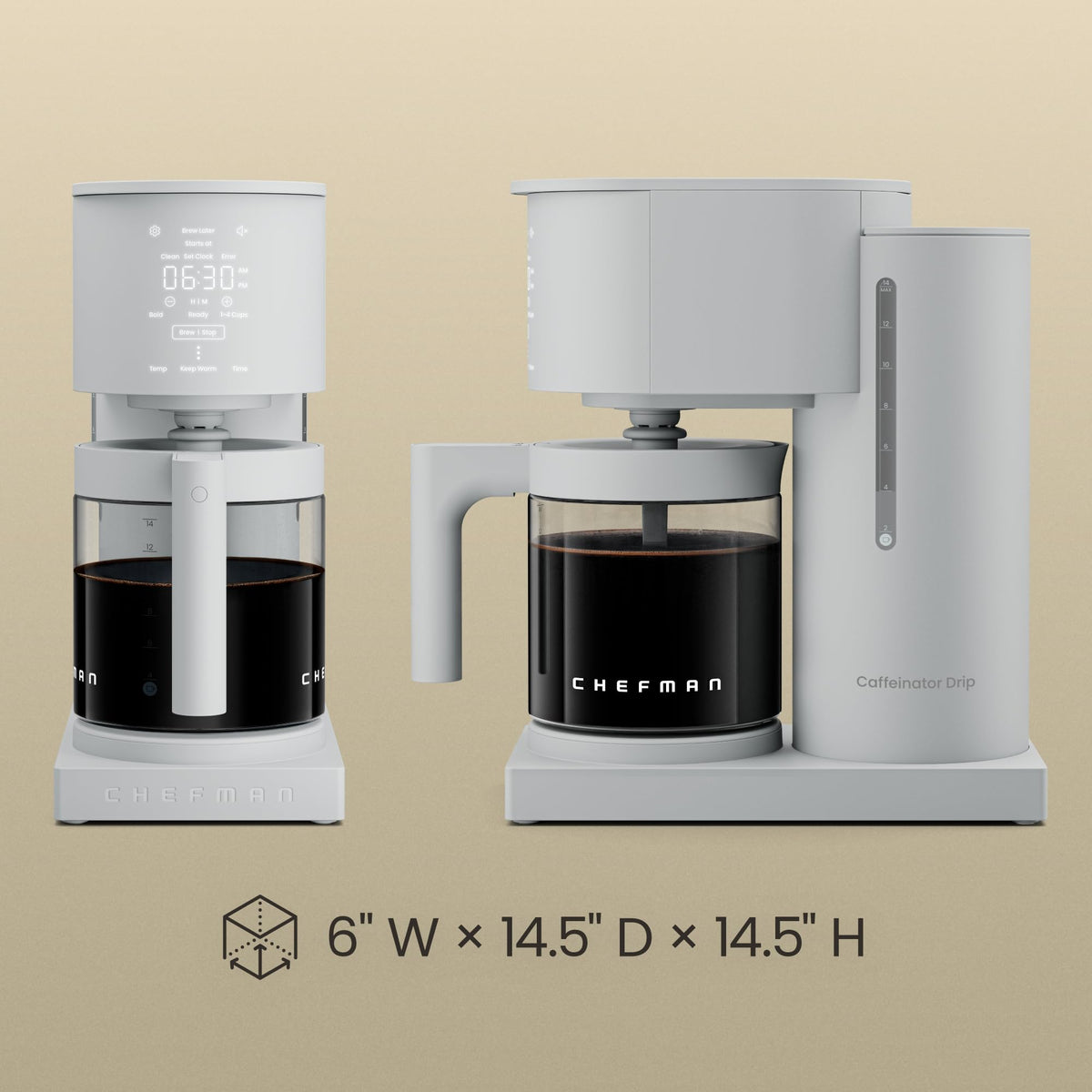 Programmable Drip Coffee Maker, 14-Cup Glass Carafe F205055
