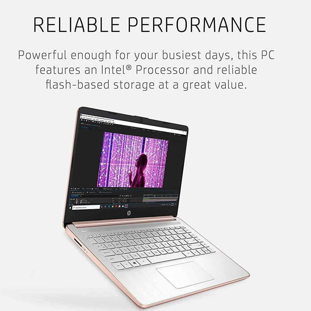 14'' HD Laptop Intel Celeron 4GB 64GB eMMC Pink Gold Y58968