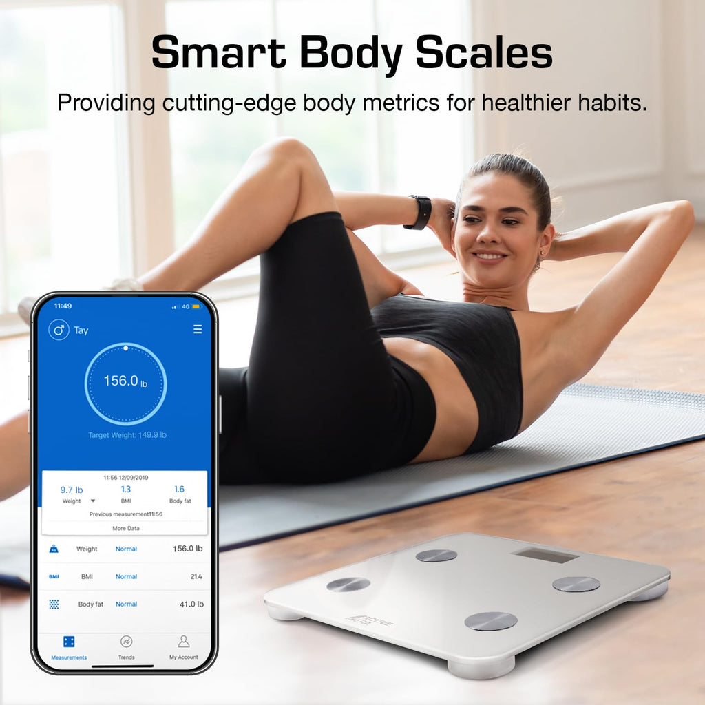 White Digital Bathroom Bluetooth Scale S359788
