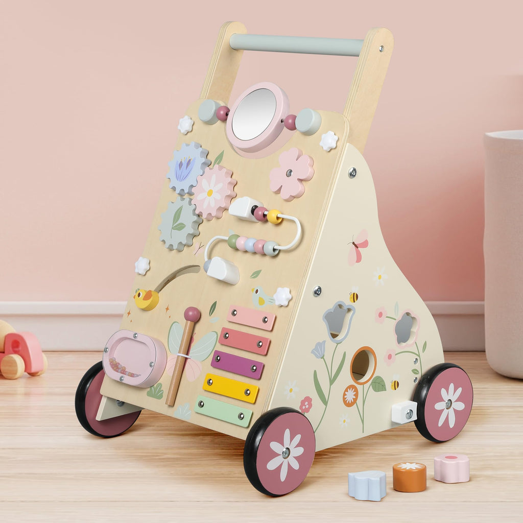 Wooden Baby Walker with Activity Center O6730