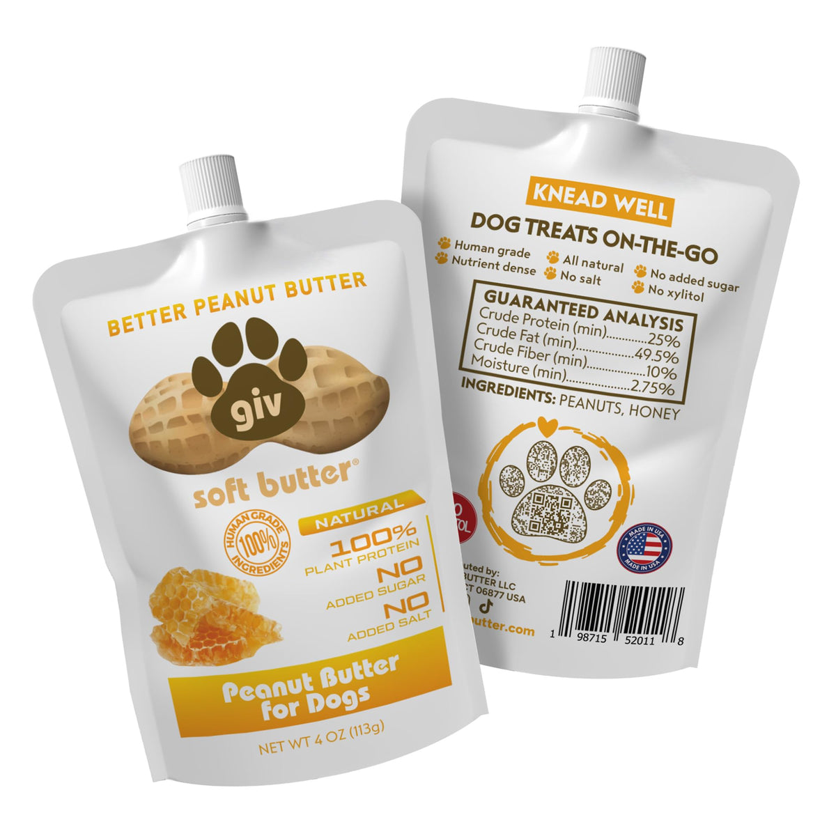 All Natural Peanut Butter 12oz Jar, 4oz Pouch & Lick Mat N364152