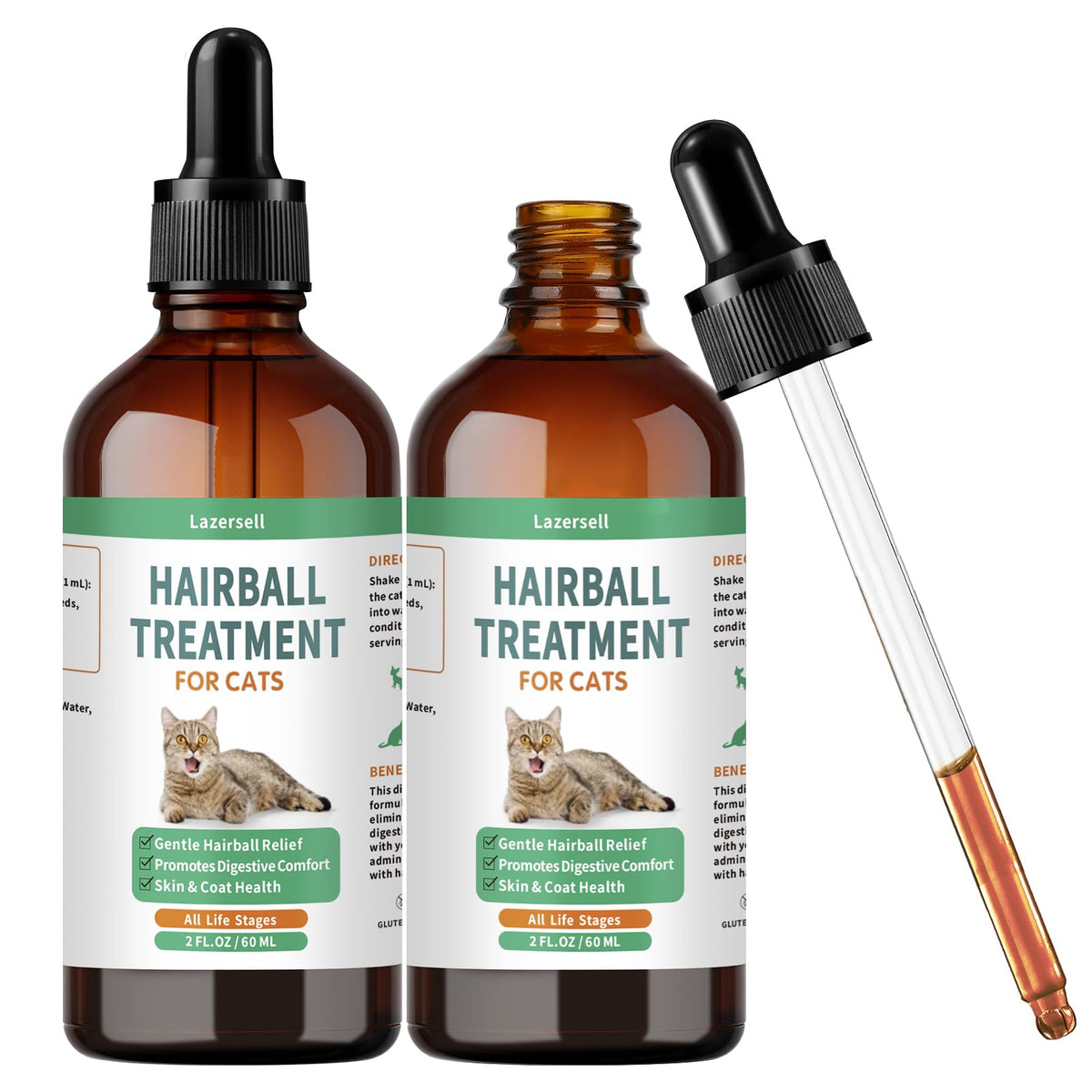 Cat Hairball Remedy with Natural Ingredients & Vitamins D163
