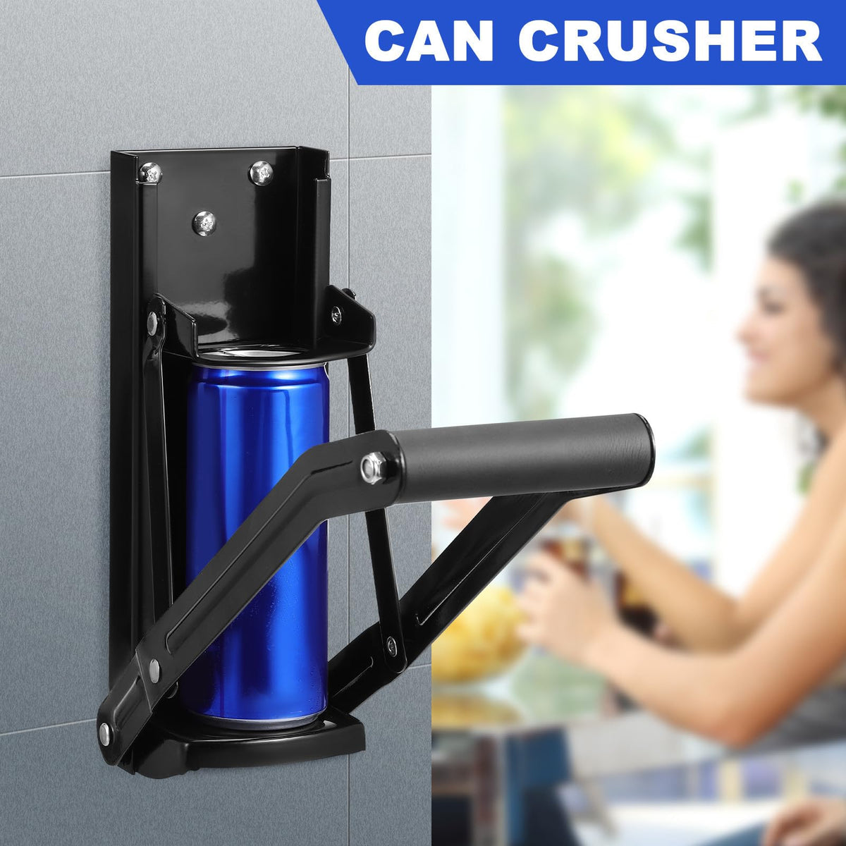 Wall Mounted Stainless Steel Can Crusher with Bottle Opener G792