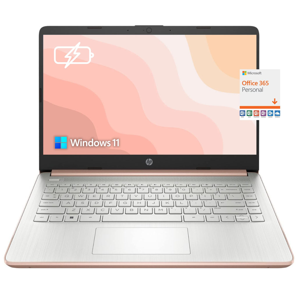 14'' HD Laptop Intel Celeron 4GB 64GB eMMC Pink Gold Y58968
